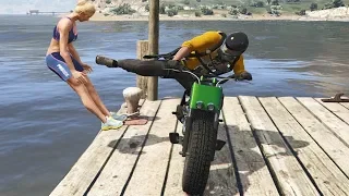 GTA 5 FUNNY BIKE KICK Compilation #4 (Gta V Funny Moments)