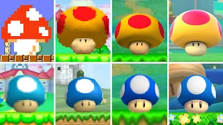 Super Mario Mega Mushroom vs Mini Mushroom  Battle - Old vs New  (1985 - 2024)