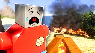 STRANDED ON A LEGO ISLAND! - Brick Rigs Multiplayer Gameplay