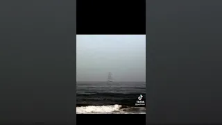 Real Ghost ship caught on camera 😳😯must see #ocean_ghost #shorts
