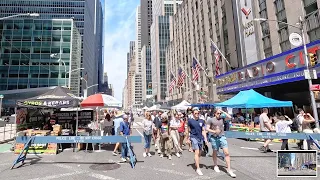 [4K]  NYC - Radio City Weekend Street Vendors (Walking Tour)