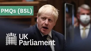 Prime Minister's Questions with British Sign Language (BSL) - 15 Sep 2021