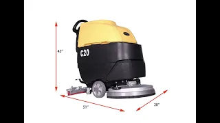Battery Powered Floor Scrubber & a Complete Set of Parts, C20 | https://www.crystalfloorscrubber.com