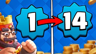 Level 1 to Level 14 in ONLY 10 HOURS in Clash Royale!! 🤯 Here's How...