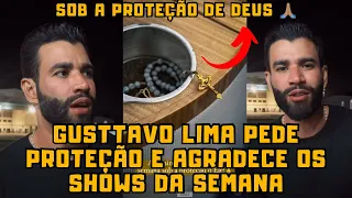 Gusttavo Lima indo para show em Pontal-SP fala com os fãs