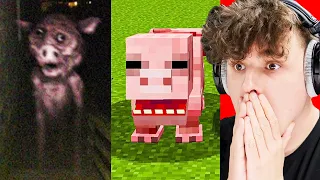 STRASZNE MOBY z MINECRAFT w PRAWDZIWYM ŻYCIU 😳!!