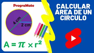 Área de un Circulo [ Figuras Geométricas ] - Ejercicios #Shorts ✔