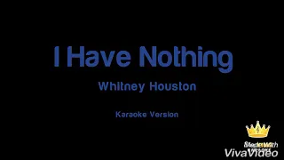 I Have Nothing - Male Karaoke (Lower Key)