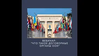 Вебинар: "Что такое договорные органы ООН"