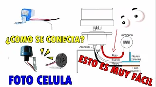 ¿Cómo conectar un sensor de luz o Foto-célula? (Diagrama de conexión, colores de cables)