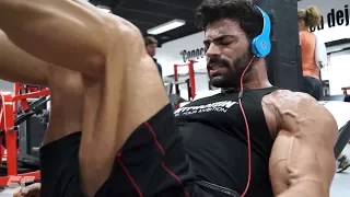 Sergi Constance full legs workout at Gold's gym