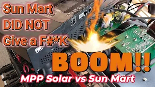 OUR SOLAR INVERTER BLEW UP SUN MART VS MPP SOLAR