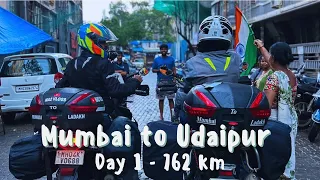 Day-01 Mumbai to Udaipur 762 km || Exploring Ladakh on KTM 250 ADV|| @ismotovlogs7415 @bhaikers