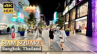 [BANGKOK] Night Walk In Downtown Siam Square Walking Street | Thailand [4K HDR Walk Around]