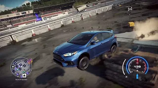 Need for Speed HEAT - 2016 Ford Focus RS - Car Show Speed Jump Crash Test . 1440p 60fps.