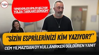 Cem Yılmaz oy kullanırken gazeteci ile diyaloğu gündem oldu: "Sizin esprilerinizi kim yazıyor?"