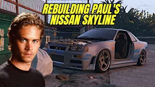 Rebuilding Paul Walker's Nissan Skyline R34 In GTA 5 (FAST X)