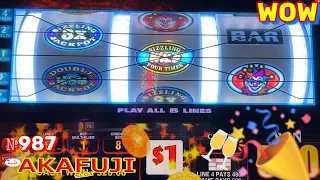 Great Start at Barona Casino🥰 SIZZLING WILDS Slot Machine Max Bet $8/ 3 Reels Slot 赤富士スロット バロナ カジノ