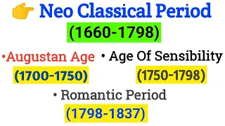 The Neo Classical Period || The Augustan Age || The Age Of Sensibility || The Romantic Period