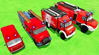 TRANSPORT OF COLORS ! TRANSPORTING AMBULANCE CARS WITH COLORED TRUCKS ! Farming Simulator 22