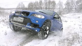 Подготовленный BMW X5 против всех - зимний оффроад с подписчиками!