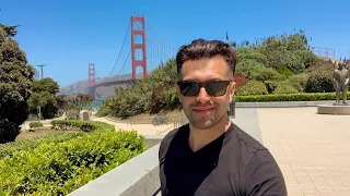 Walking across the Golden Gate Bridge - San Francisco, CA