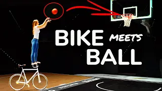 Basketball on Bike 😳 - Incredible trickshots you MUST see