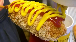 Korean street food | Mozzarella Cheese Corn dog (hot dog)