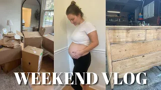 WEEKEND VLOG: MASSIVE AMAZON HAUL & UNBOXING + BABY SHOWER PLANNING + WORKING ON THE NURSERY DRESSER