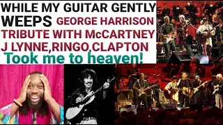 While my guitar gently weeps George  Harrison Tribute,Eric Clapton,P McCartney,Ringo,Preston,Lynne