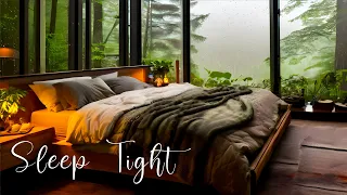 Rainy Day At Cozy Forest Room Ambience ⛈ Soft Rain in Woods for Deep Sleep, Sleep Tight #22