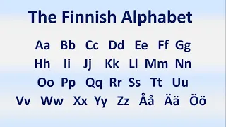 Finnish Lesson 3: The Alphabet and Pronunciation - Aakkoset ja ääntäminen