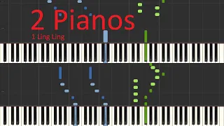 W. A. Mozart - Sonata for Two Pianos K448 [Piano Duo Tutorial]