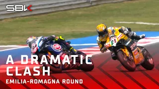 Razgatlioglu vs Rinaldi ends in the GRAVEL! 🤯 | #EmiliaRomagnaWorldSBK 🇮🇹