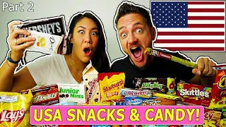 German BF Tries MORE American Snacks & Candy! (Part 2)