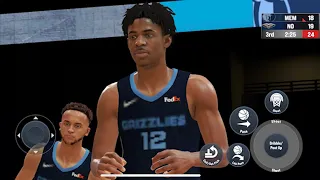 NBA 2K21 mobile on iPhone 12 Pro Max: memphis grizzlies vs new orleans pelicans