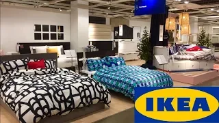 IKEA BEDS BEDROOM FURNITURE DRESSERS HOME DECOR - SHOP WITH ME SHOPPING STORE WALK THROUGH 4K