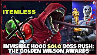 Invisible Hood solo (Itemless) the Boss Rush: The Golden Wilson Awards | MCOC
