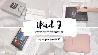 iPad 9th Gen (256gb Silver) & Apple Pencil Unboxing + Accessories ❤️ | Philippines