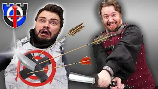 Can DUCT TAPE stop a SWORD? or axe, spear, poleaxe, arrow, LOTS OF WEAPONS!