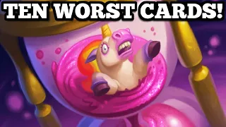 The TEN WORST cards from the Mini Set!... I gave one FIVE STARS!