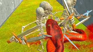 THREE HEADED SKELETON DEATHRUN - Animal Revolt Battle Simulator