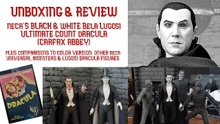 Unboxing & Review NECA's Black & White Lugosi Ultimate Count Dracula (Carfax Abbey) with comparisons