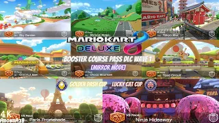 Mario kart 8 Deluxe Booster Course Pass Wave 1 - [Mirror Mode] Golden Dash Cup & Lucky Cat Cup [4K]