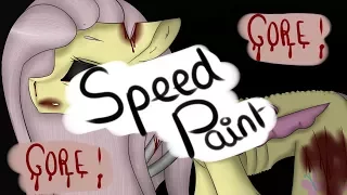 [GORE CONTENT] Try to leave the shadows - speedpaint my little amnesia FlutterShy