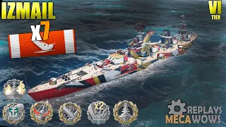 Izmail 7 Kills & 122k Damage | World of Warships Gameplay 4k