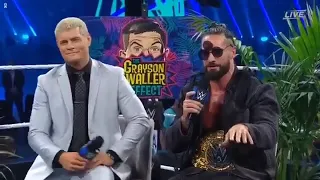 Grayson waller effect with special guests cody rhodes,seth freakin rollins