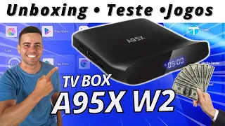 TV BOX A95X W2 Android 11 Bluetooth Wi-fi 5G Amlogic S905W2. Android TV BOX Custo Benefício 2023.