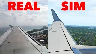 X-Plane 11 4K vs. REAL LIFE! Simulator vs. Real Life Fort Lauderdale-Hollywood Airport (FLL) Landing