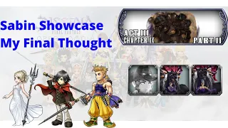 Sabin Showcase my final thought - Sabin Shinryu DFFOO